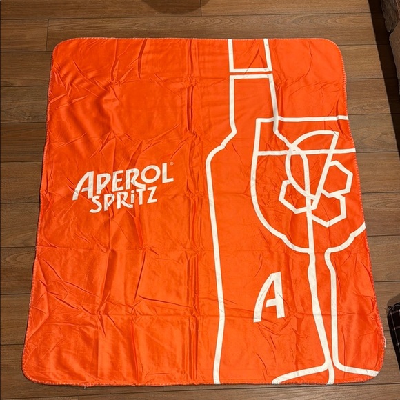 Aperol Spritz Orange Sherpa Blanket NWOT